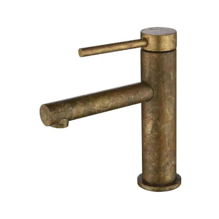 Mica Straight Basin Mixer - Living Brass