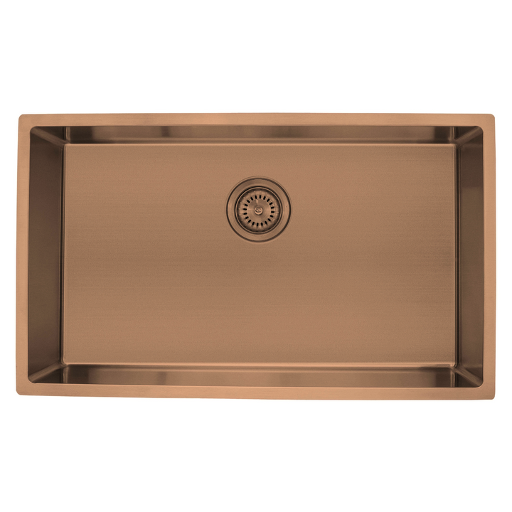 Coloured Single Bowl Sink 66L - Copper