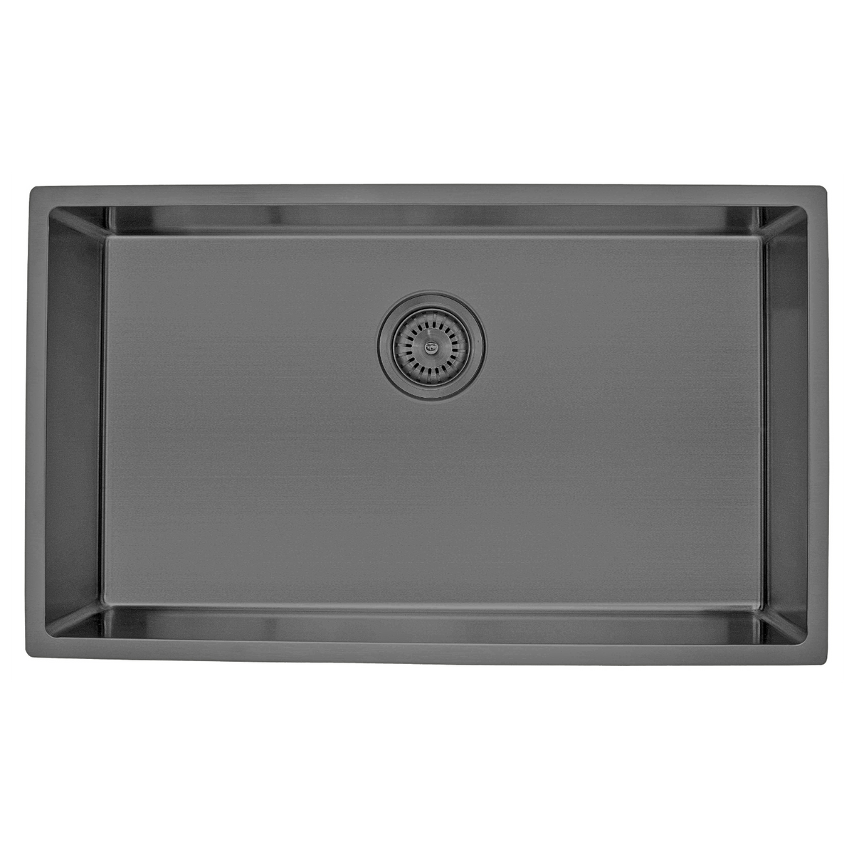 Coloured Single Bowl Sink 66L - Gunmetal