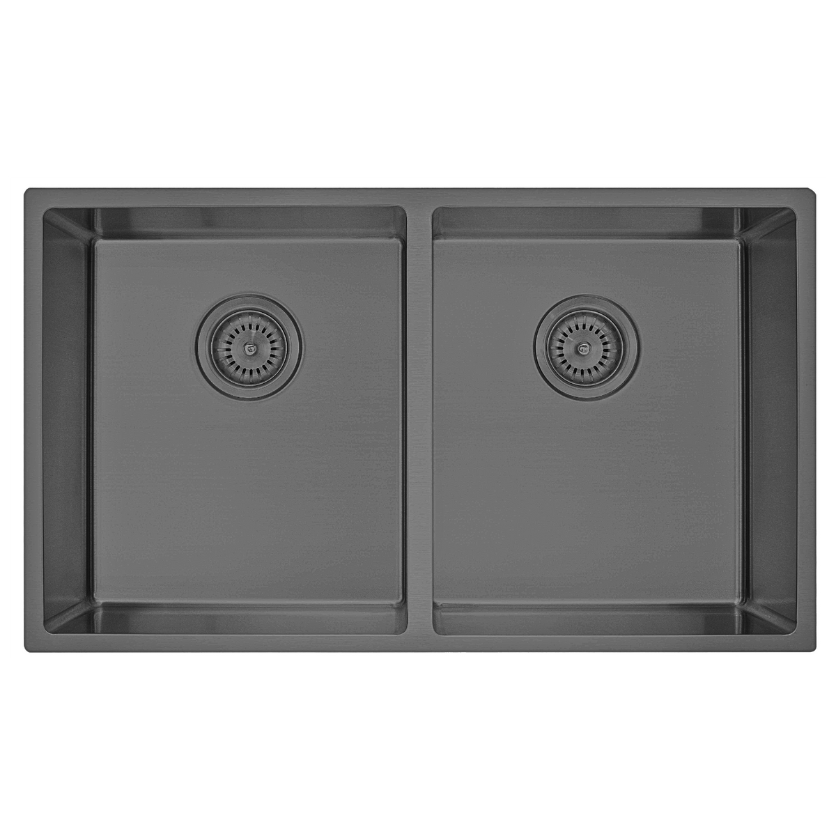 Coloured Double Bowl Sink 75L - Gunmetal
