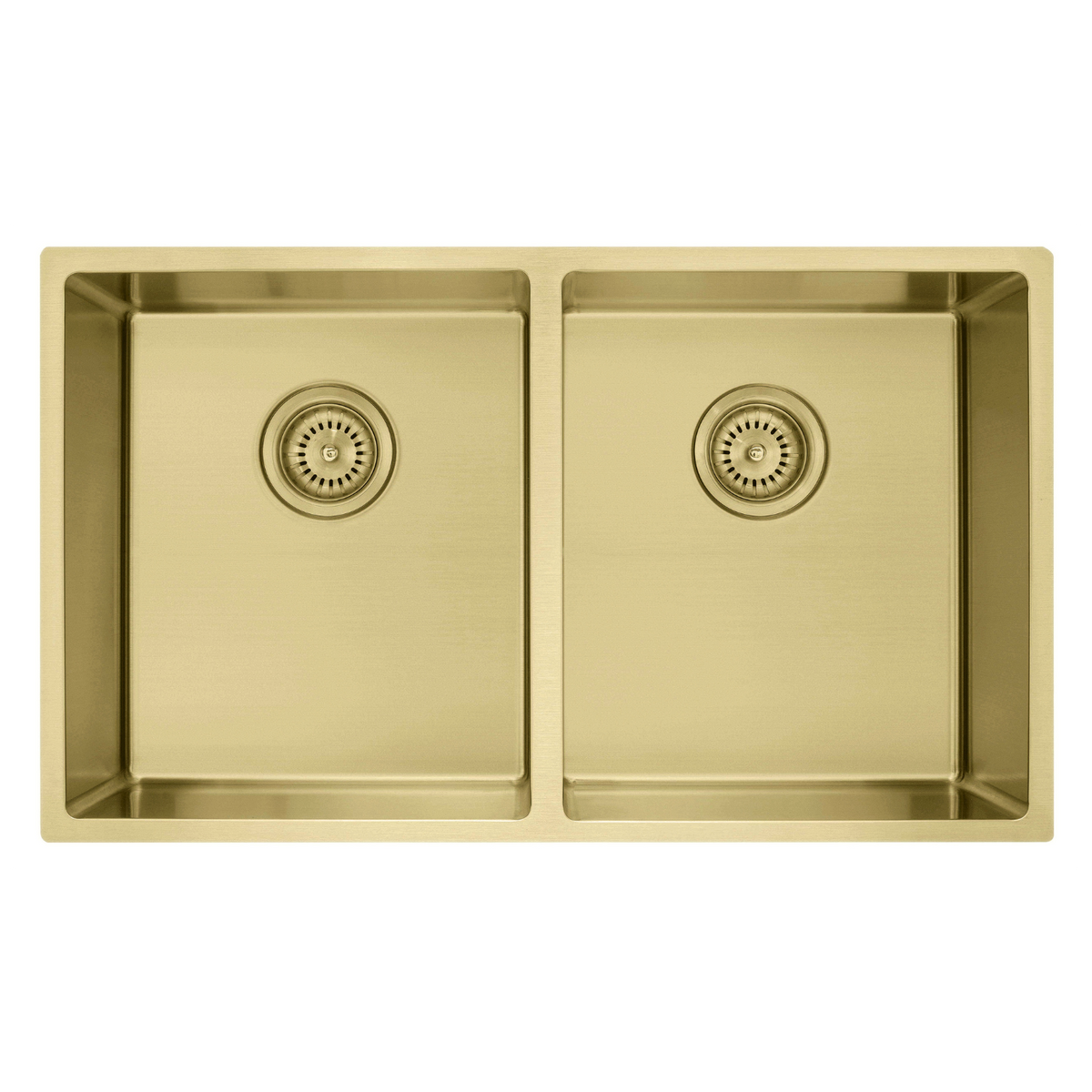Coloured Double Bowl Sink 75L - Light Gold