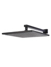 Meir Square Wall Shower w/300mm shower rose w/400mm arm - Matte Black