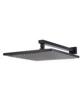 Load image into Gallery viewer, Meir Square Wall Shower w/300mm shower rose w/400mm arm - Matte Black
