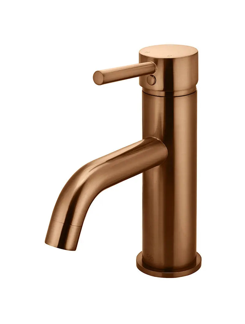 Round Basin Mixer Curved - Lustre Bronze Meir