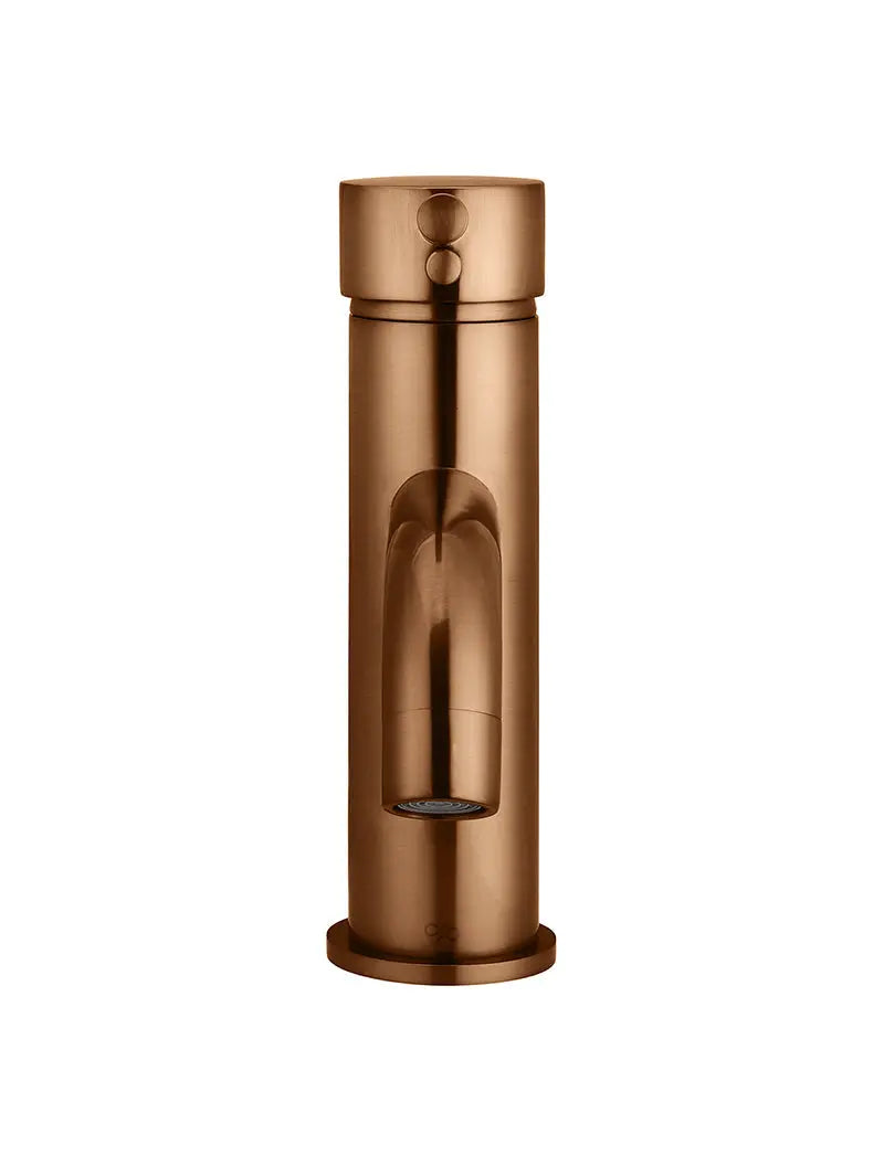 Round Basin Mixer Curved - Lustre Bronze Meir