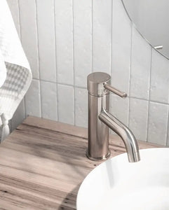 Piccola Basin Mixer Tap - Champagne Meir