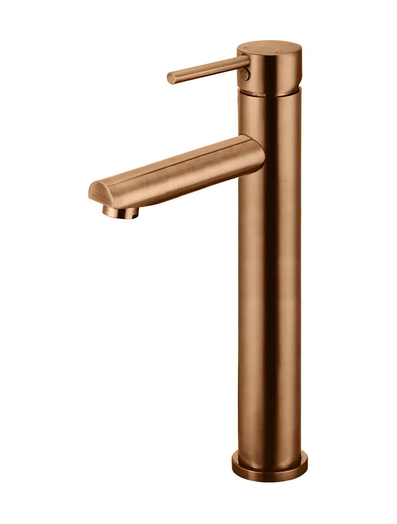 Round Tall Basin Mixer - Lustre Bronze Meir