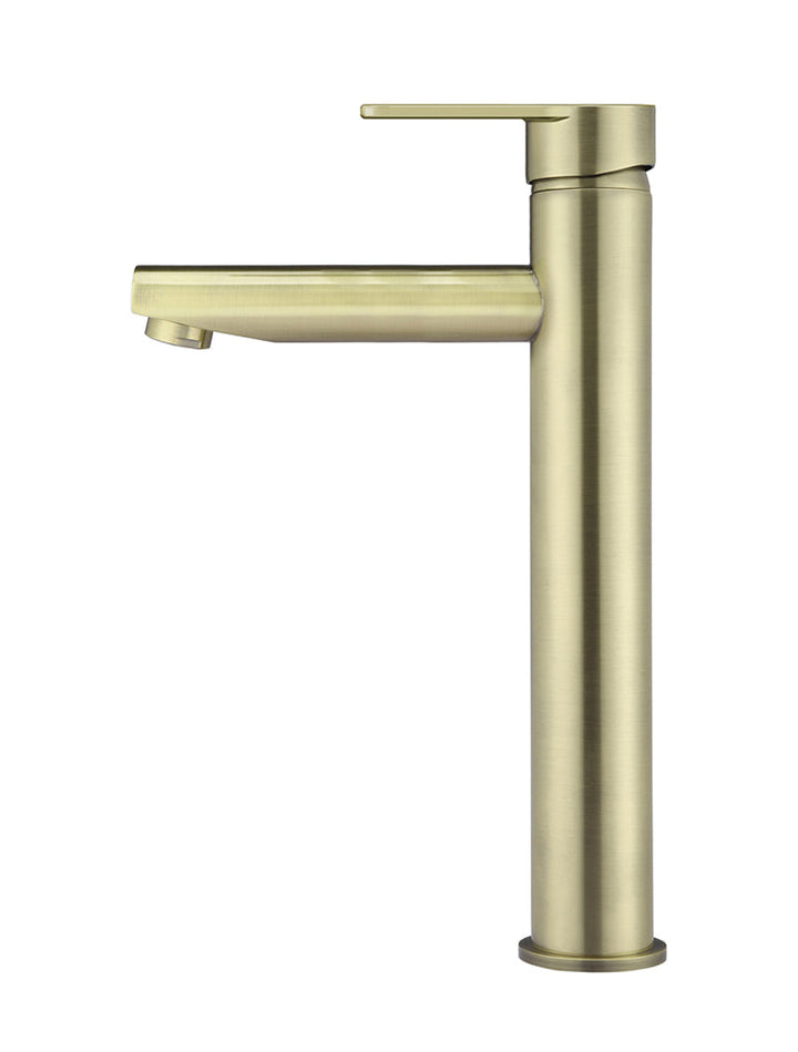 Round Paddle Tall Basin Mixer - PVD Tiger Bronze