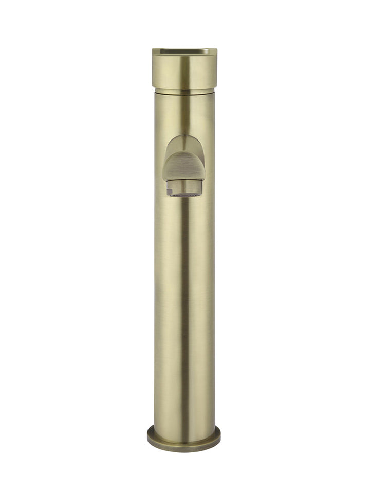 Round Paddle Tall Basin Mixer - PVD Tiger Bronze