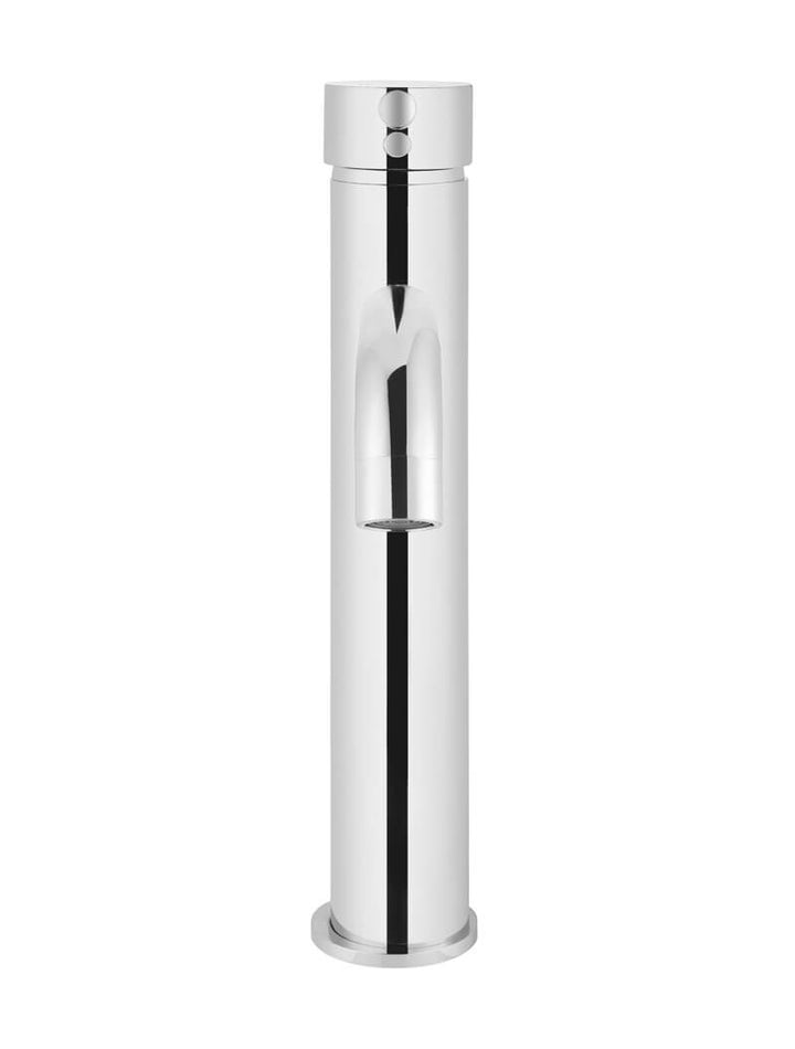 Round Tall Basin Mixer Curved - Chrome