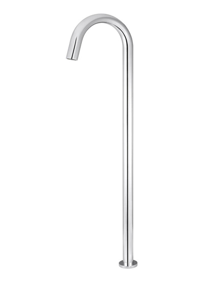 Round Freestanding Bath Spout - Chrome