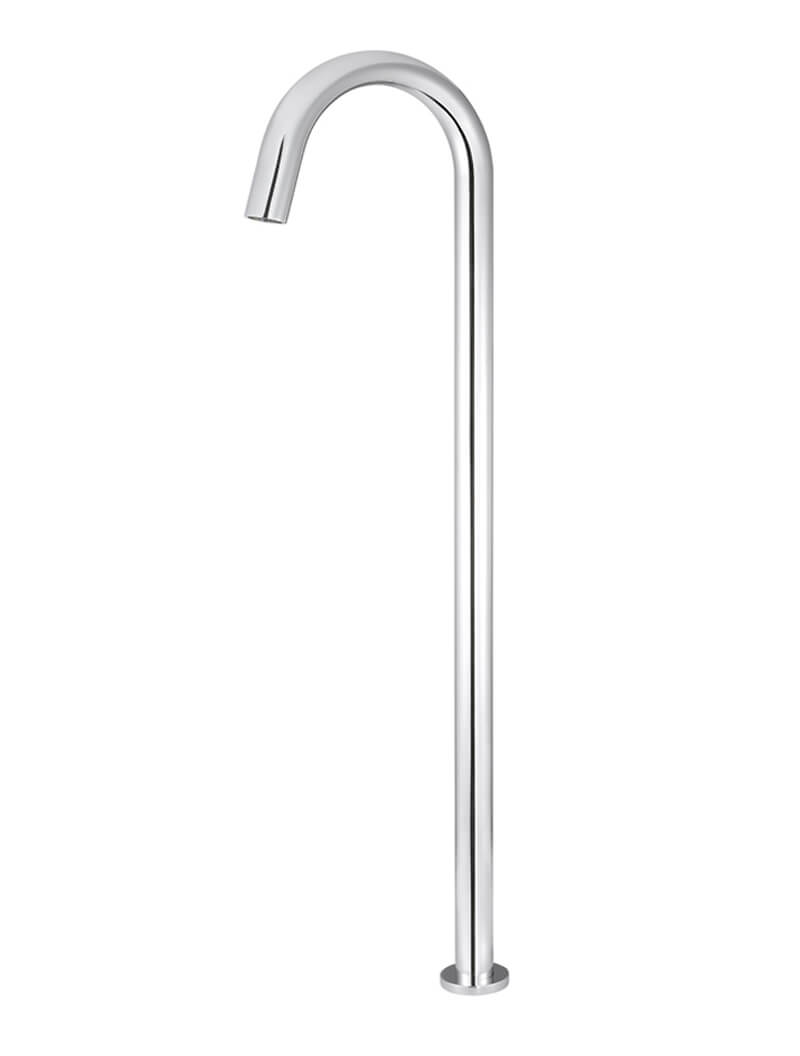 Round Freestanding Bath Spout - Chrome