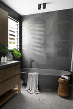 Load image into Gallery viewer, Round Freestanding Bath Spout - Shadow Gunmetal Meir
