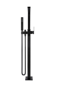 Square Freestanding Bath Spout and Hand Shower - Matte Black Meir