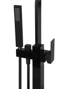 Square Freestanding Bath Spout and Hand Shower - Matte Black Meir