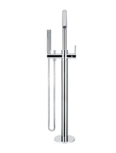 Load image into Gallery viewer, Round Freestanding Bath Spout and Hand Shower - Polished Chrome Meir
