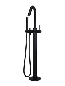 Round Freestanding Bath Spout and Hand Shower - Matte Black Meir