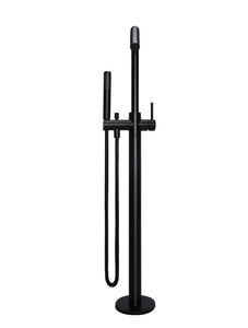 Round Freestanding Bath Spout and Hand Shower - Matte Black Meir