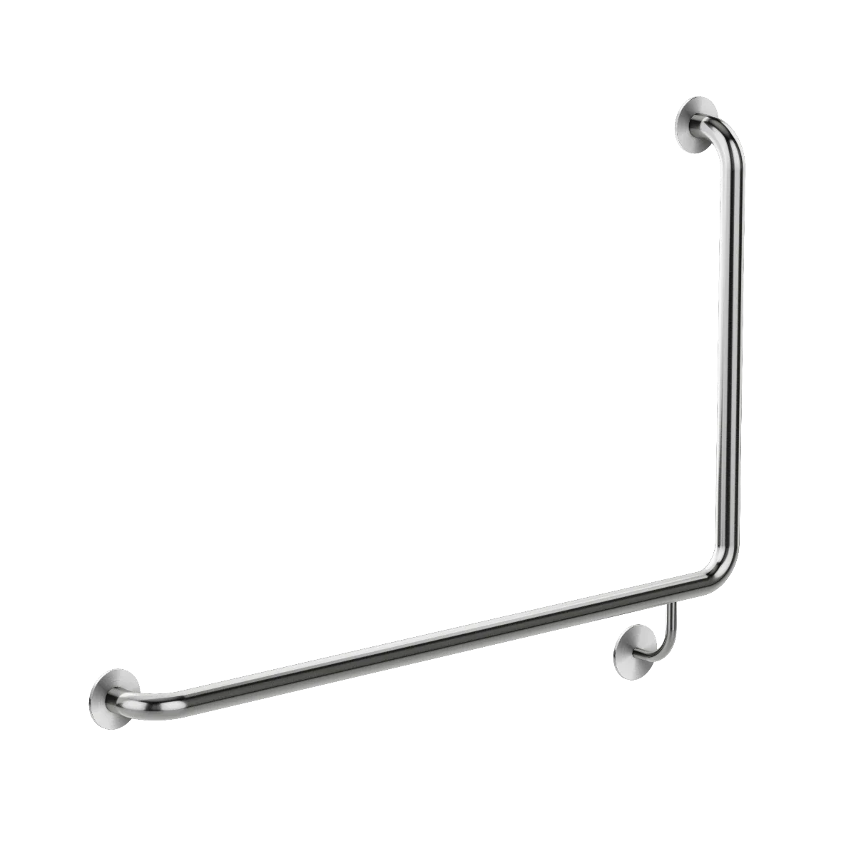 Meir Mobility 90 Degree Left Side Grab Rail 600mm - Brushed Nickel