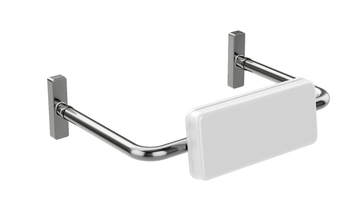 Meir Mobility Toilet Back Rest - Brushed Nickel