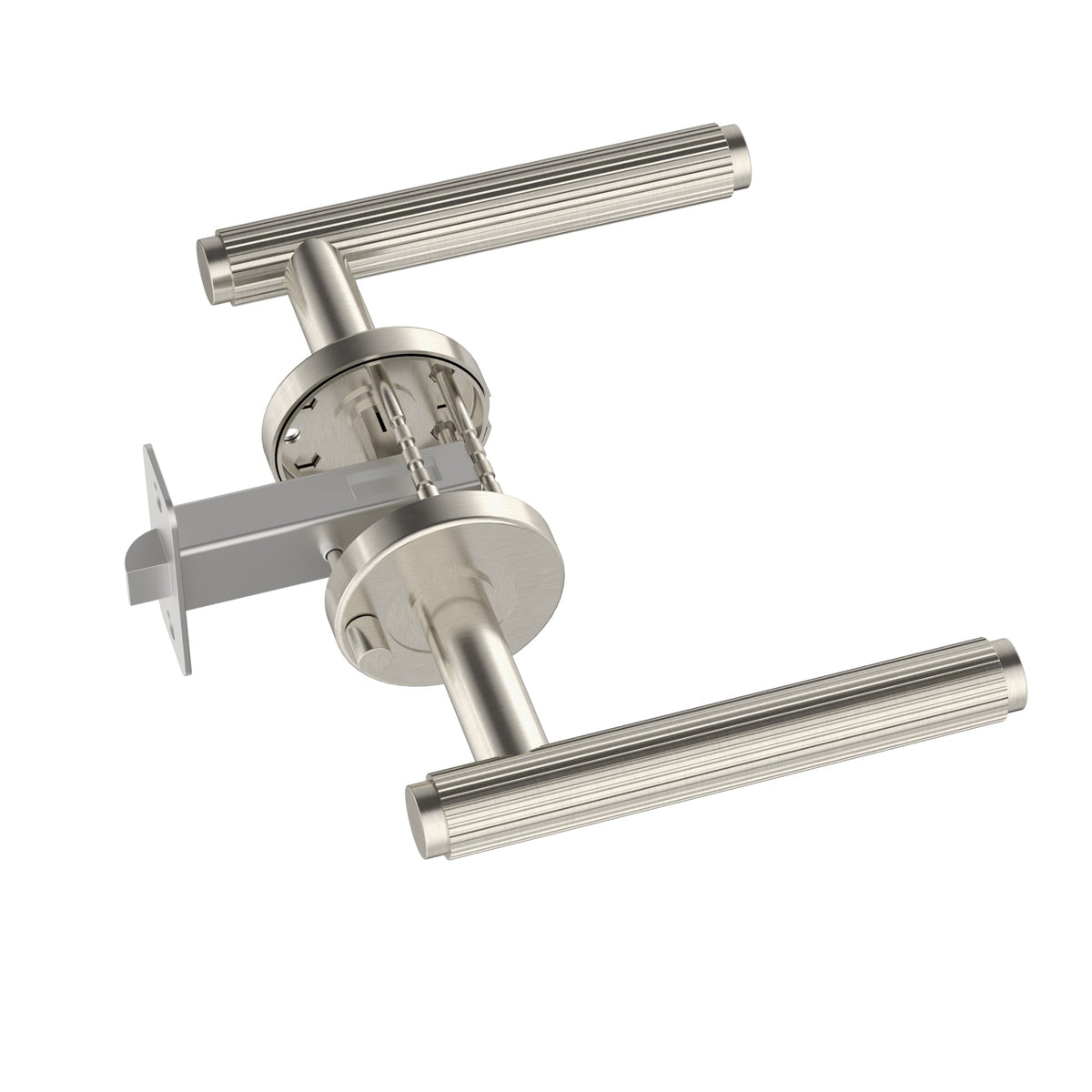 Oppen Linear Lever Door Handle - privacy - PVD Brushed Nickel