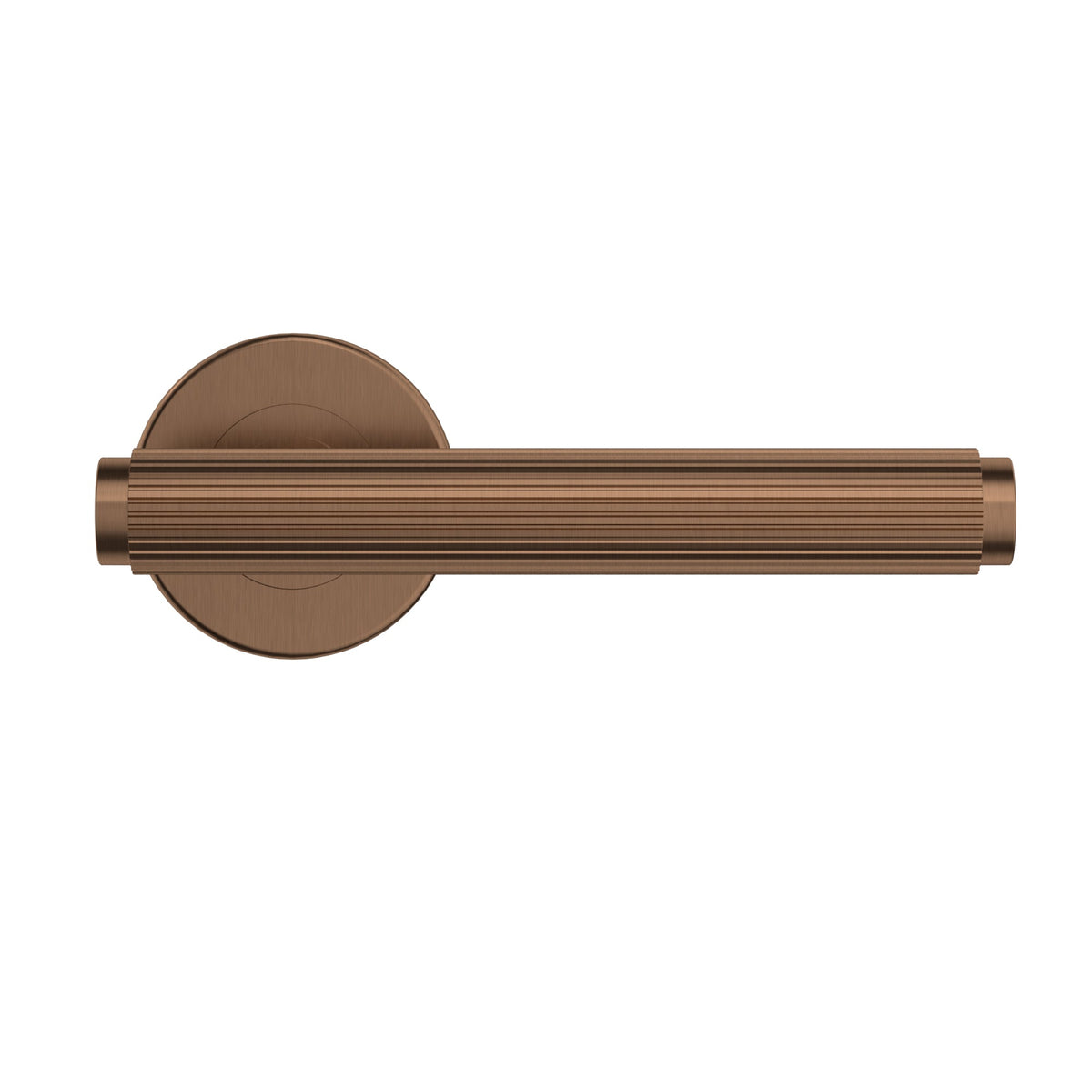 Oppen Linear Lever Door Handle - privacy - Lustre Bronze