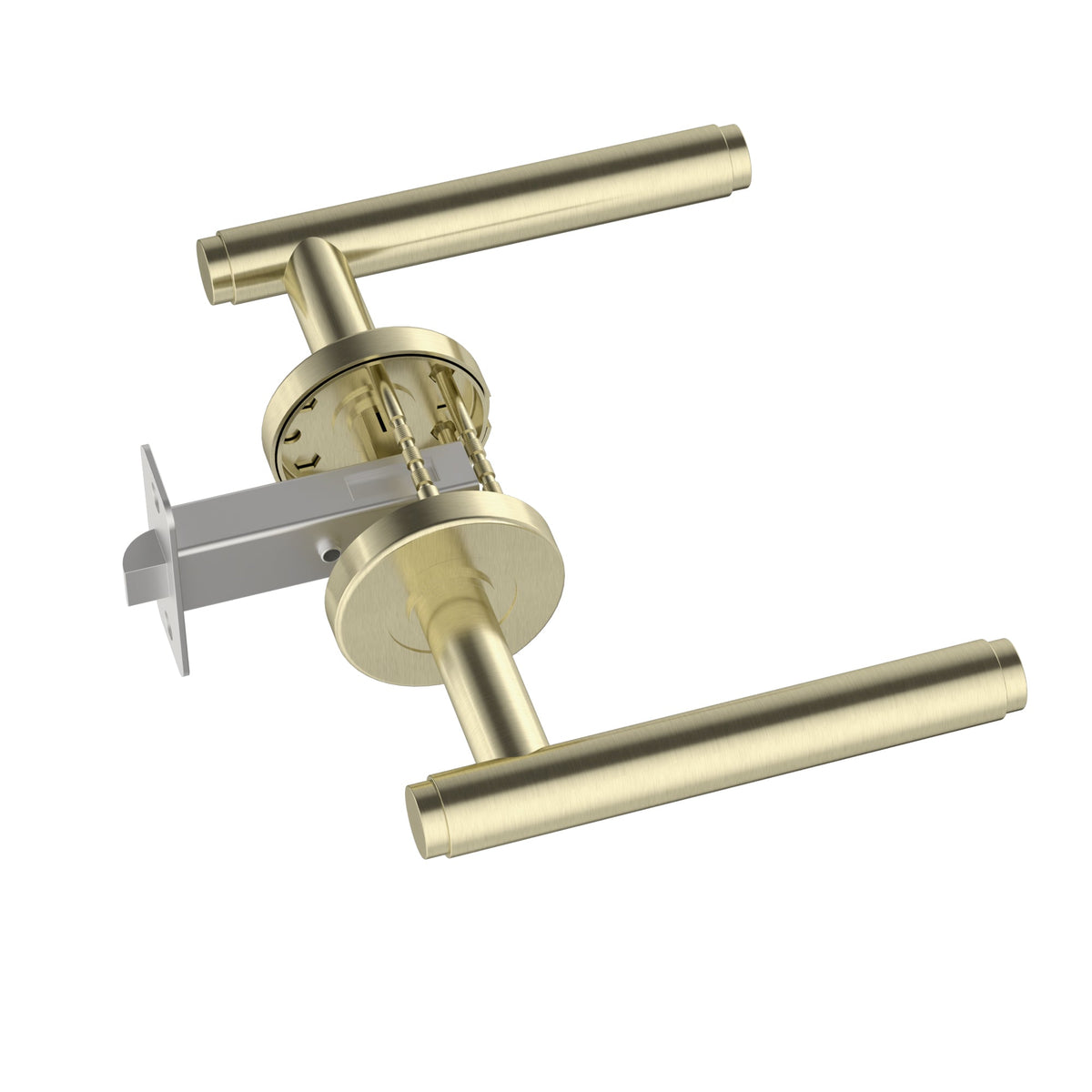 Oppen Brushed Lever Door Handle - passage - Tiger Bronze