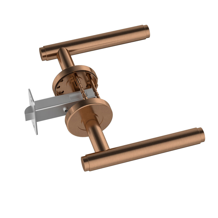 Oppen Brushed Lever Door Handle - passage - Lustre Bronze