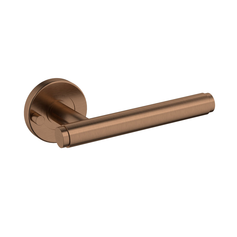 Oppen Brushed Lever Door Handle - privacy - Lustre Bronze