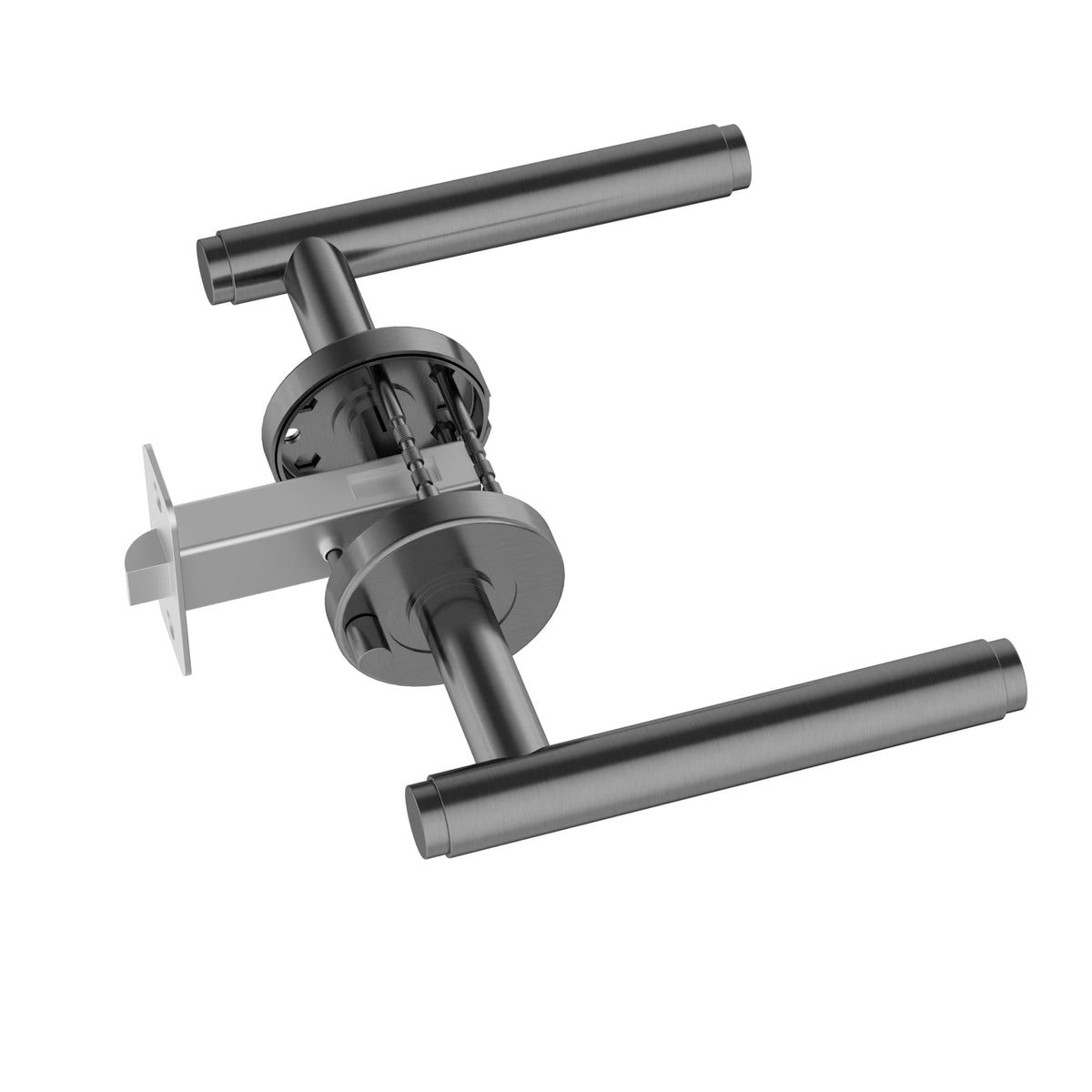 Oppen Brushed Lever Door Handle - privacy - Shadow Gunmetal