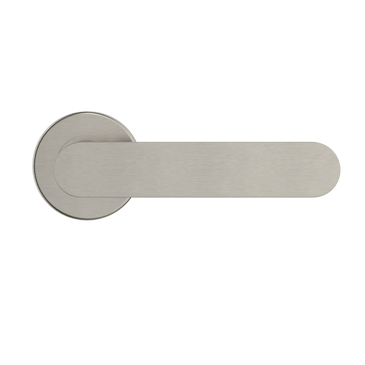 Curvae Flat Lever Door Handle - passage - PVD Brushed Nickel