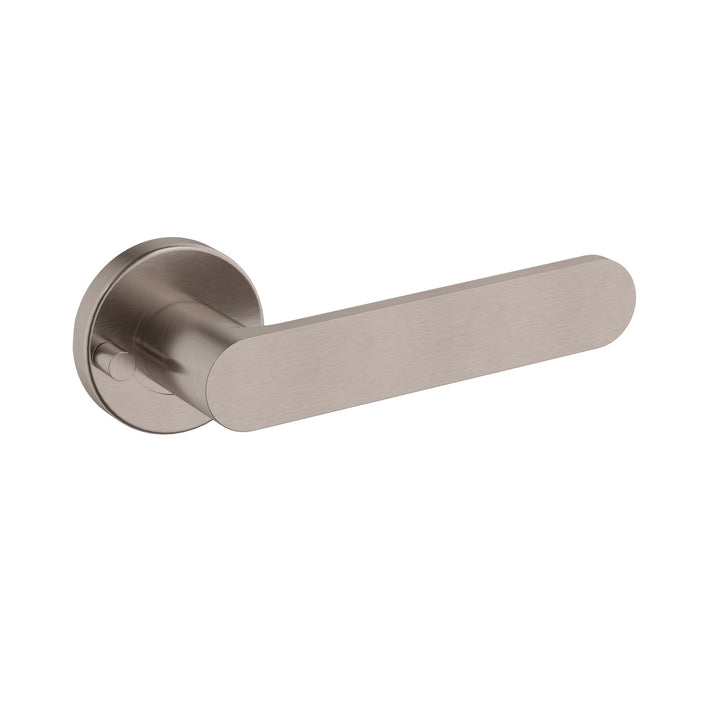 Curvae Flat Lever Door Handle - privacy - Champagne