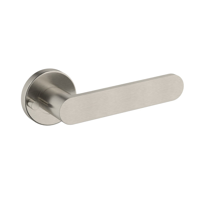 Curvae Flat Lever Door Handle - privacy - PVD Brushed Nickel