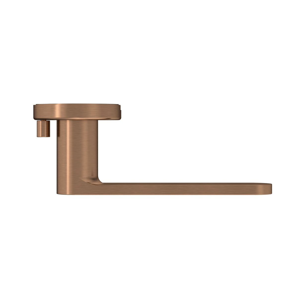 Curvae Flat Lever Door Handle - privacy - Lustre Bronze