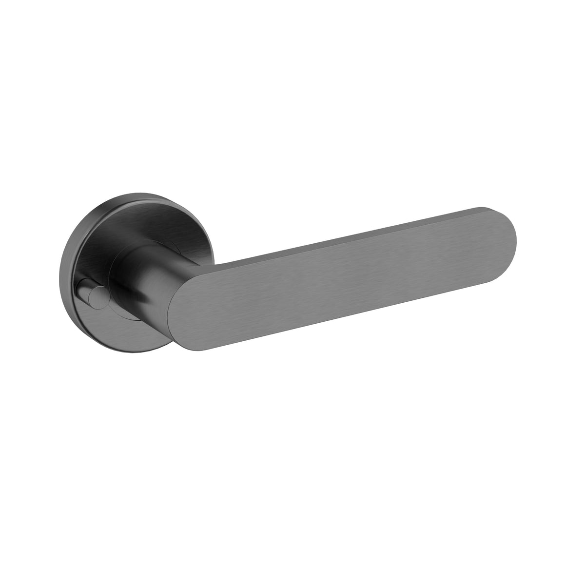 Curvae Flat Lever Door Handle - privacy - Shadow Gunmetal