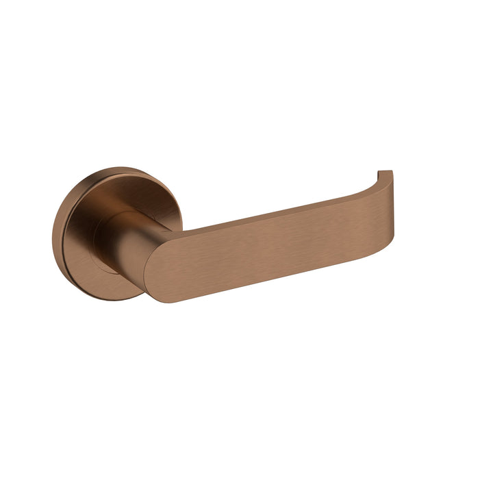 Curvae Return Lever Door Handle - passage - Lustre Bronze