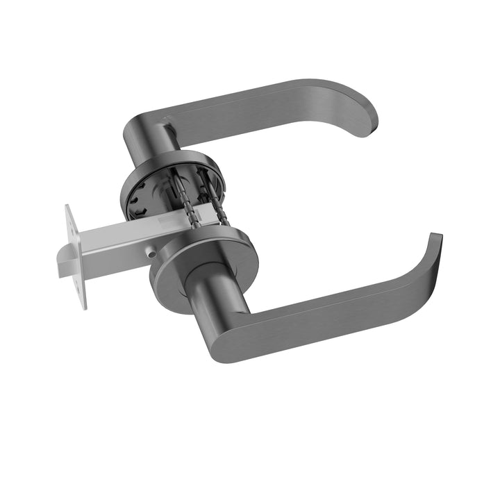 Curvae Return Lever Door Handle - passage - Shadow Gunmetal