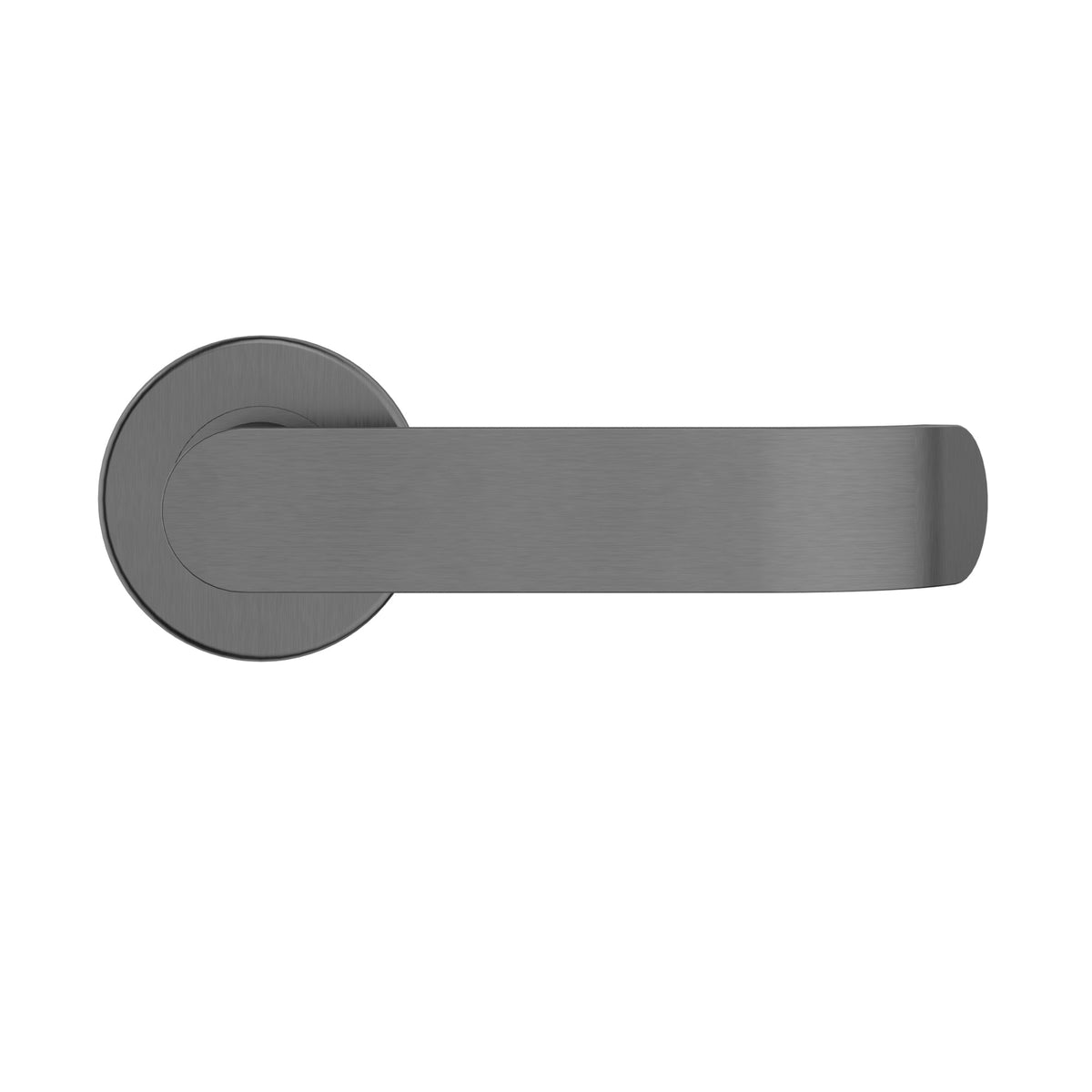 Curvae Return Lever Door Handle - passage - Shadow Gunmetal