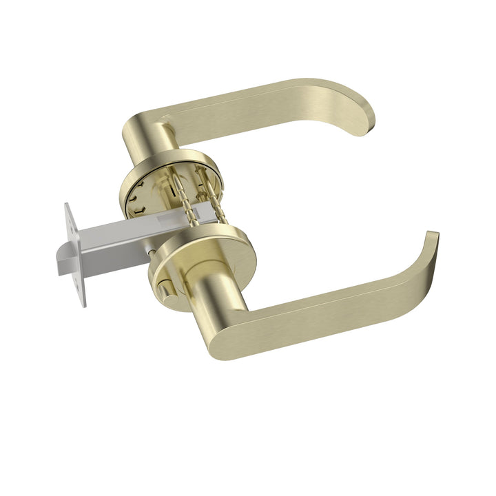Curvae Return Lever Door Handle - privacy - Tiger Bronze