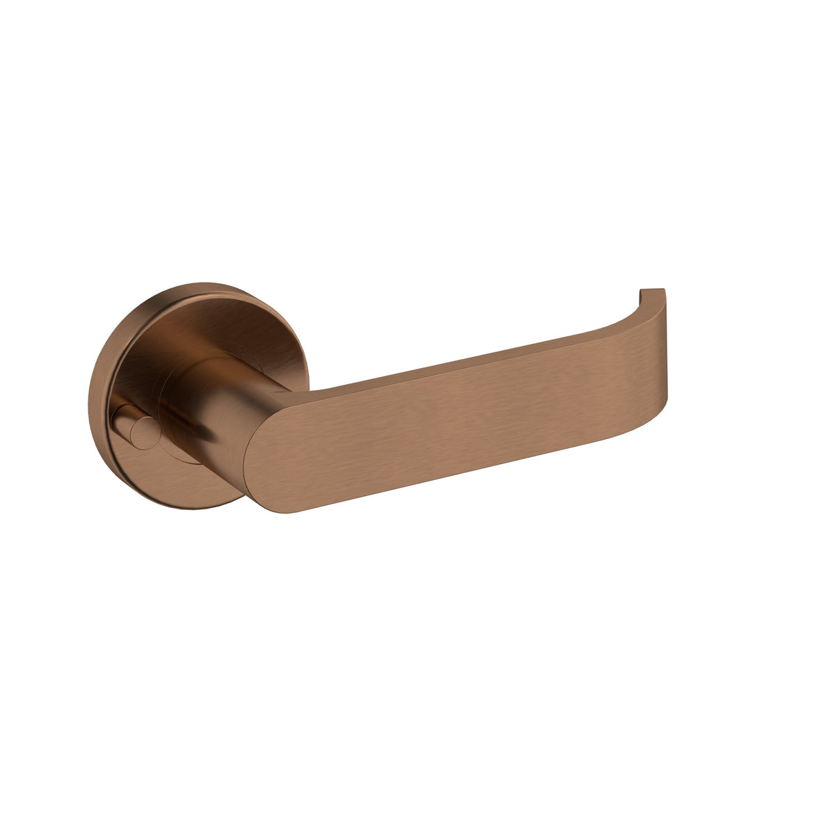Curvae Return Lever Door Handle - privacy - Lustre Bronze
