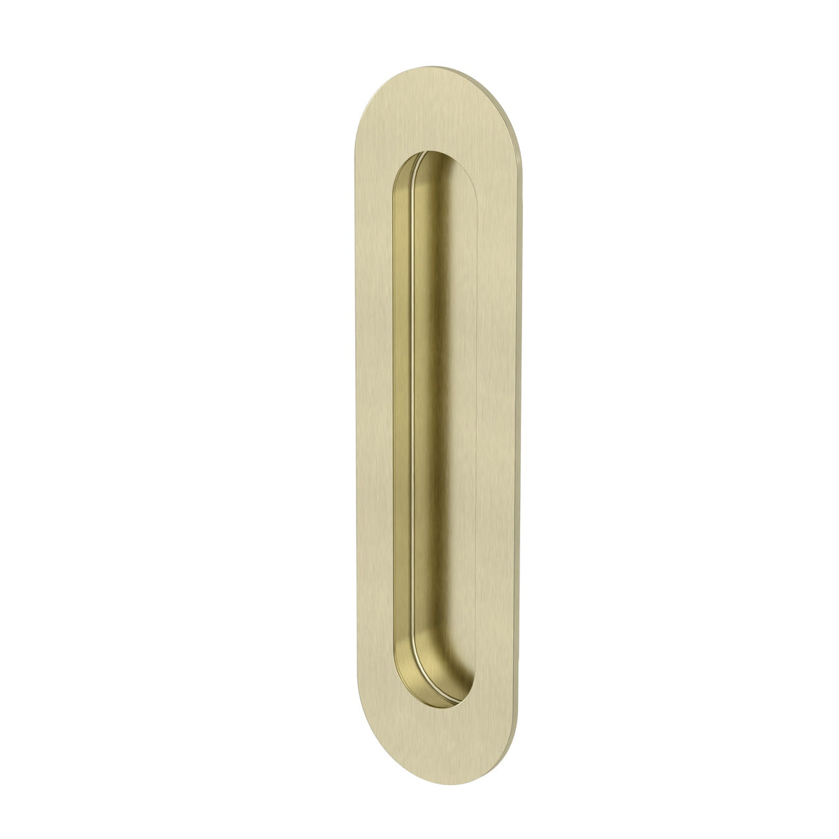 Curvae Oval Flush Pull - passage - Tiger Bronze