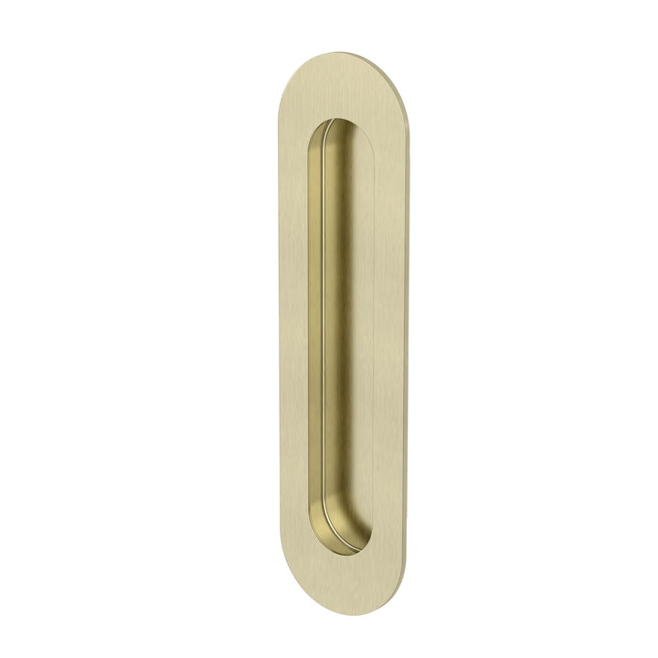 Curvae Oval Flush Pull - passage - Tiger Bronze