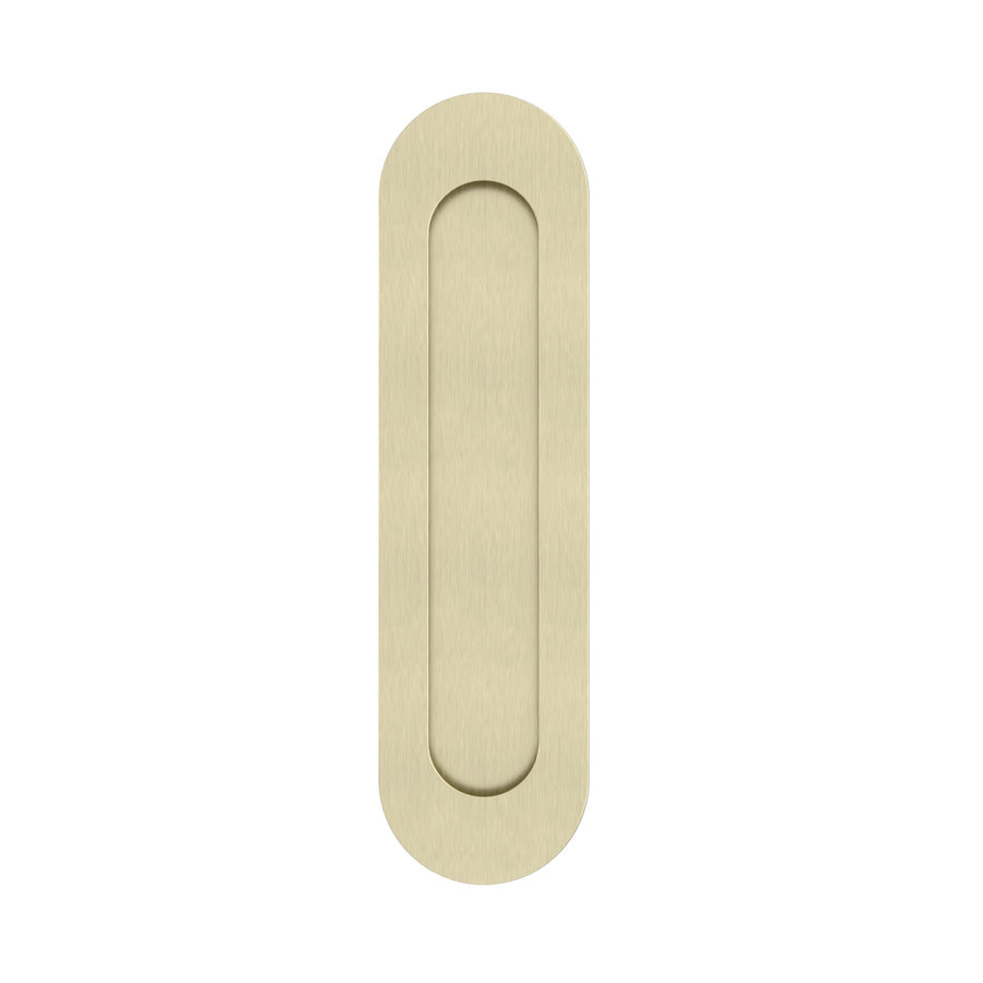 Curvae Oval Flush Pull - passage - Tiger Bronze