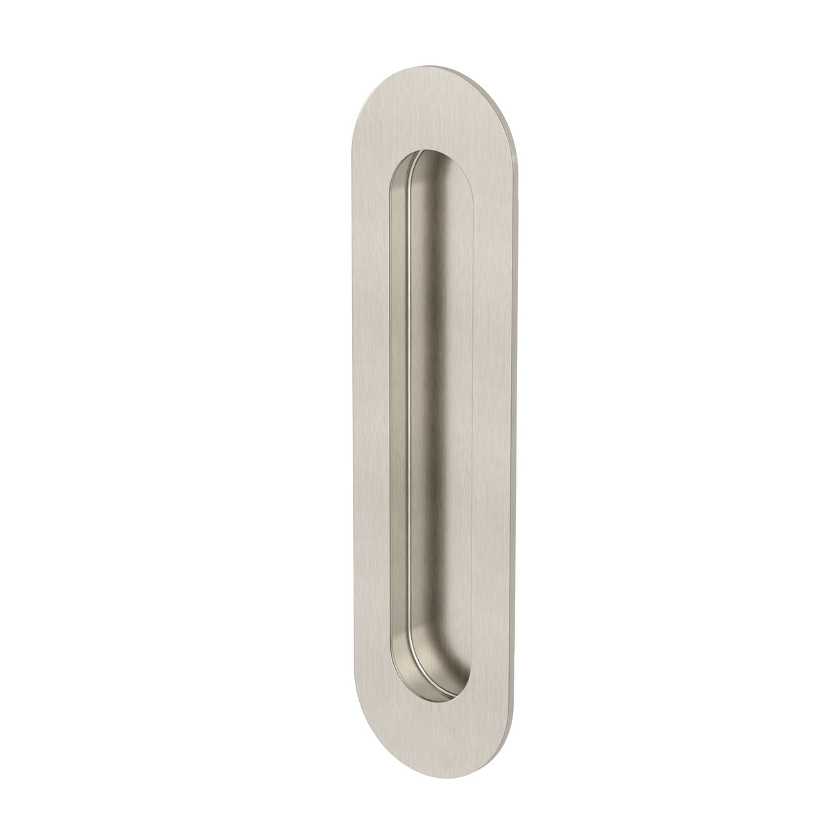 Curvae Oval Flush Pull - passage - PVD Brushed Nickel