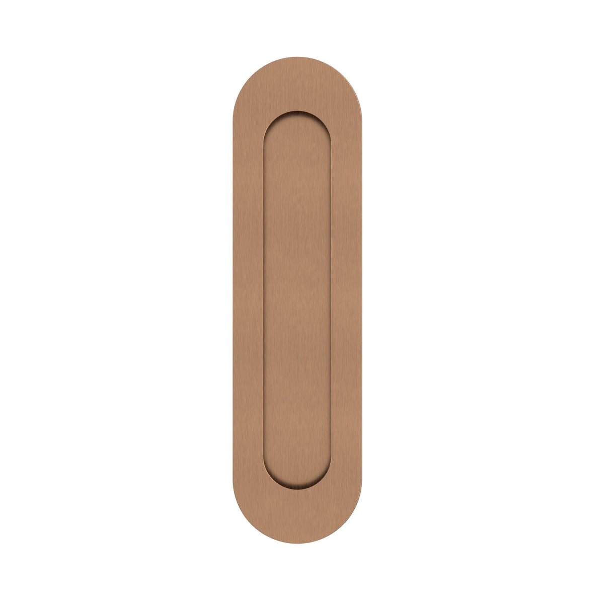 Curvae Oval Flush Pull - passage - Lustre Bronze