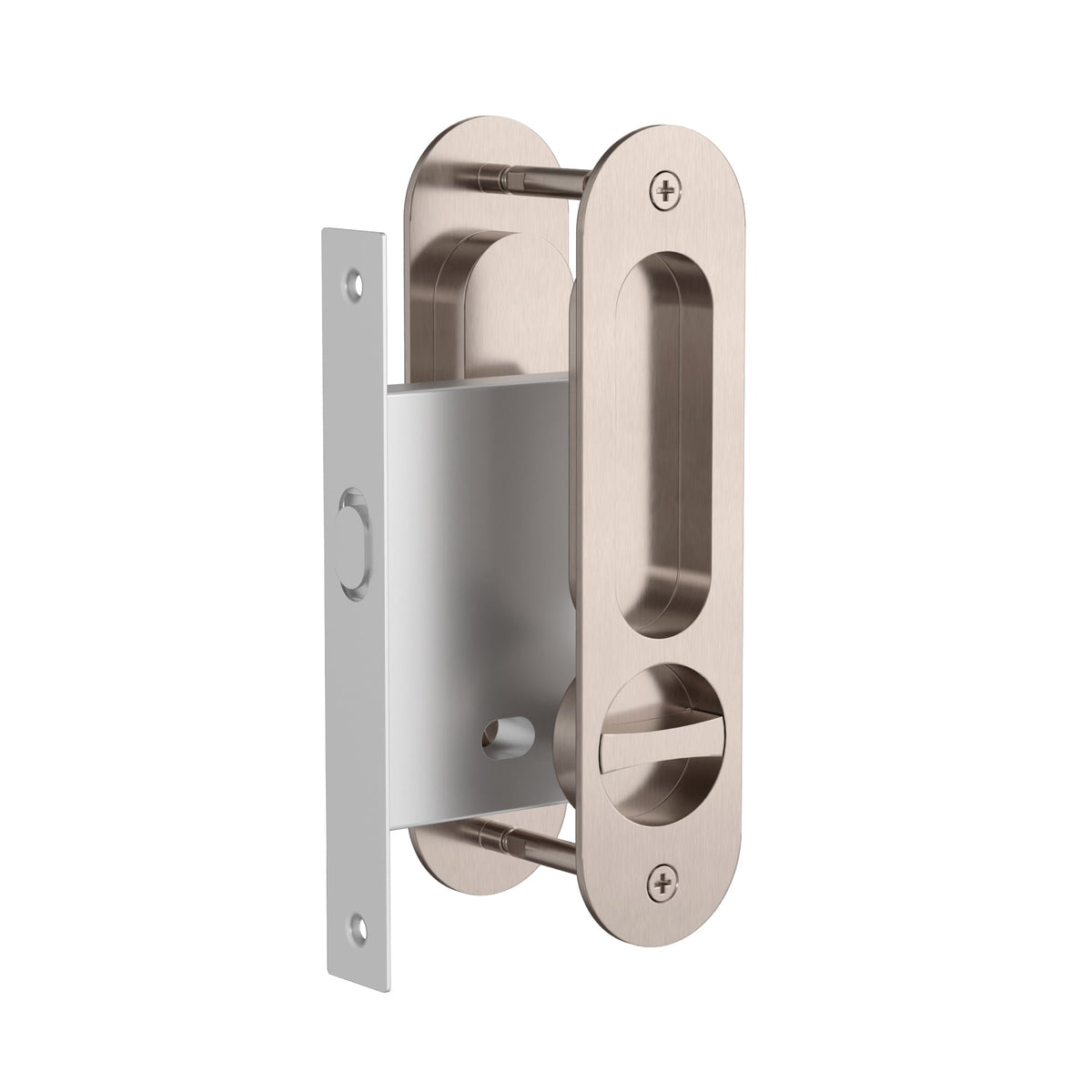 Curvae Oval Flush Pull - privacy - Champagne