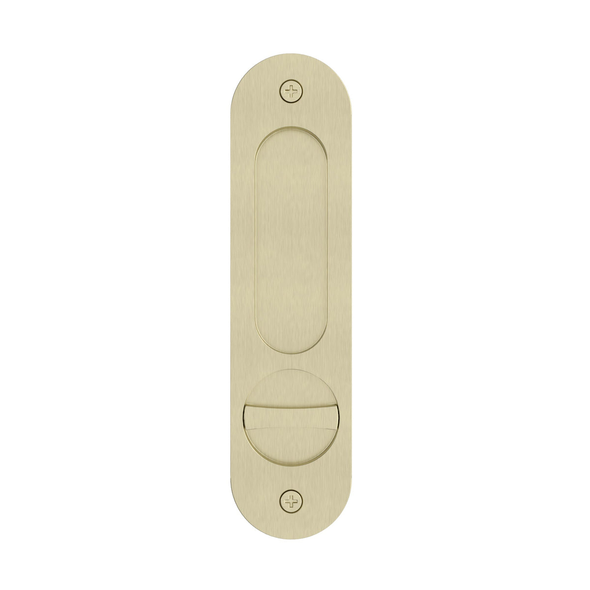 Curvae Oval Flush Pull - privacy - Tiger Bronze