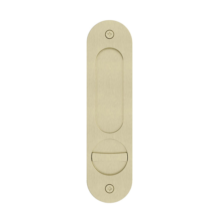 Curvae Oval Flush Pull - privacy - Tiger Bronze