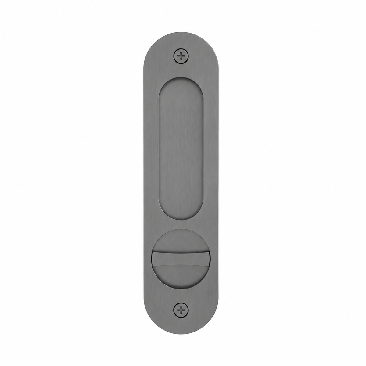 Curvae Oval Flush Pull - privacy - Shadow Gunmetal