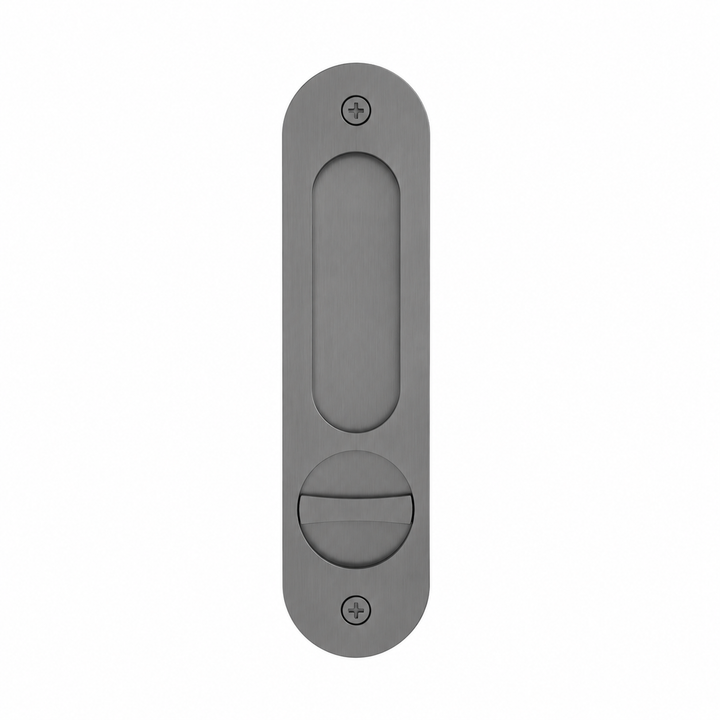 Curvae Oval Flush Pull - privacy - Shadow Gunmetal